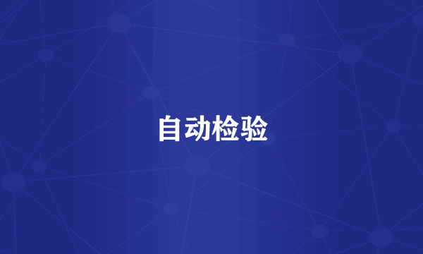 自动检验