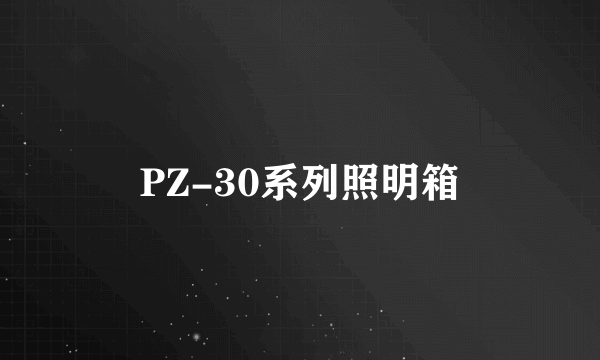 PZ-30系列照明箱
