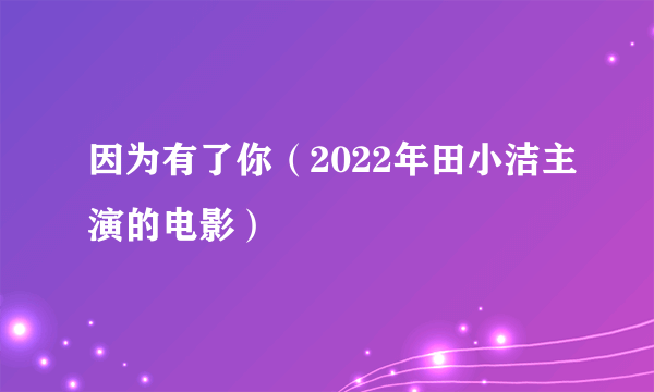 因为有了你（2022年田小洁主演的电影）