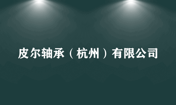 皮尔轴承（杭州）有限公司
