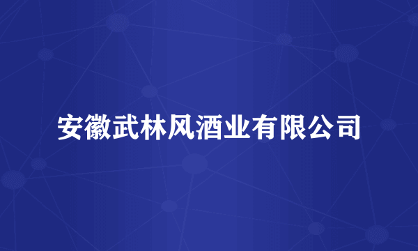 安徽武林风酒业有限公司