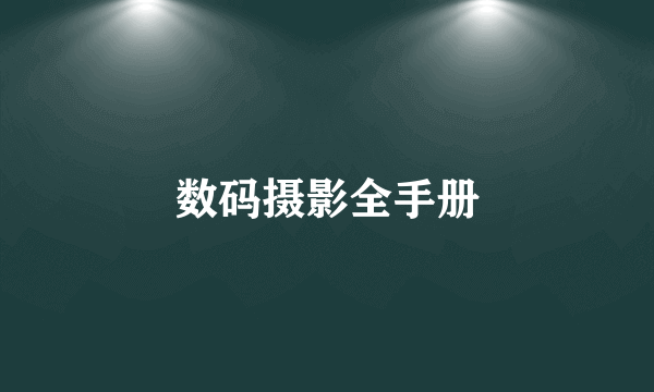 数码摄影全手册