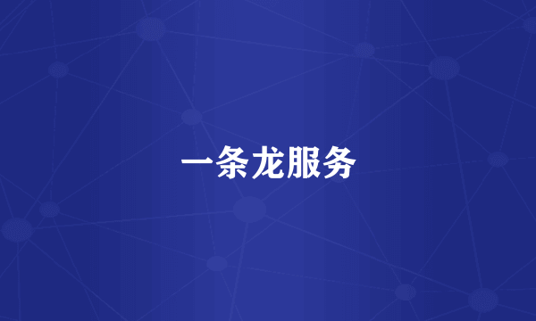 一条龙服务