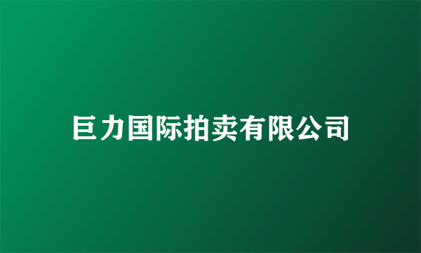 巨力国际拍卖有限公司