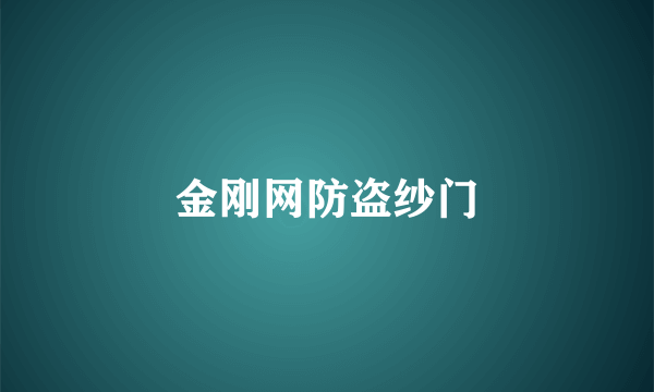 金刚网防盗纱门