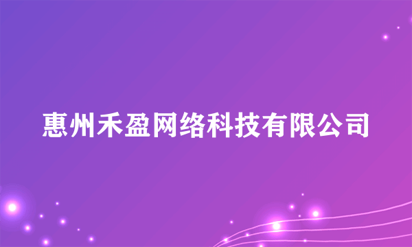 惠州禾盈网络科技有限公司
