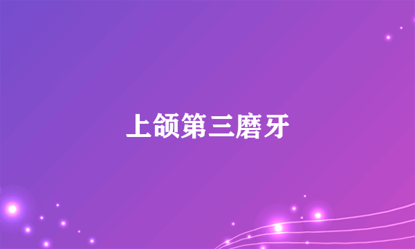 上颌第三磨牙