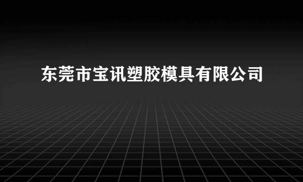 东莞市宝讯塑胶模具有限公司