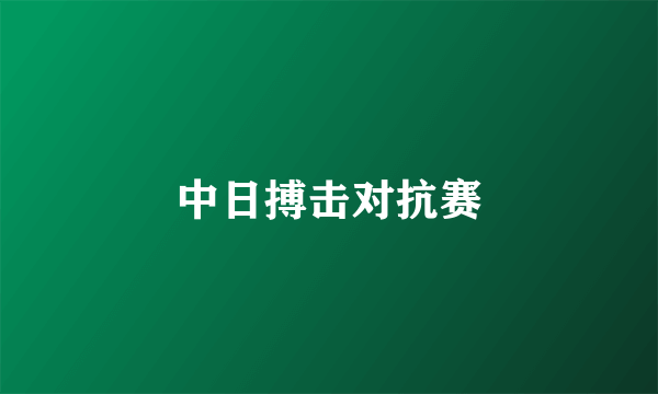 中日搏击对抗赛