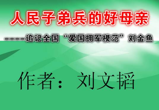 人民子弟兵的好母亲