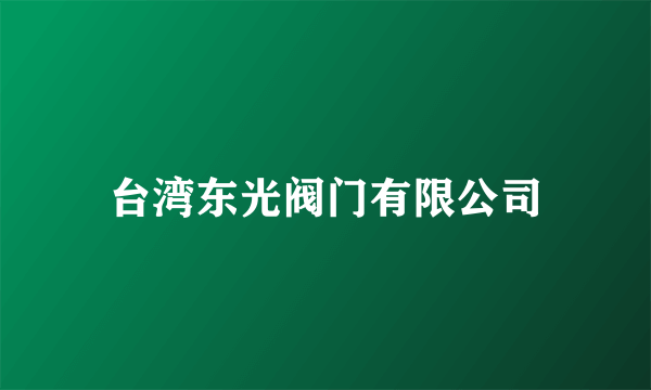 台湾东光阀门有限公司