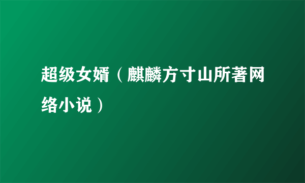 超级女婿（麒麟方寸山所著网络小说）