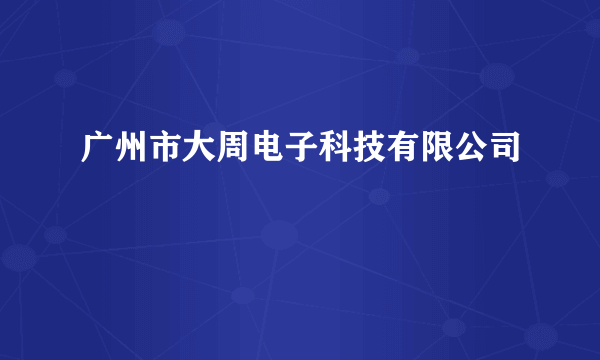 广州市大周电子科技有限公司