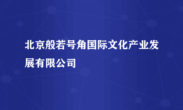 北京般若号角国际文化产业发展有限公司