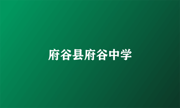 府谷县府谷中学