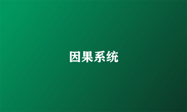因果系统