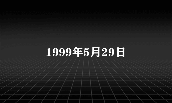 1999年5月29日