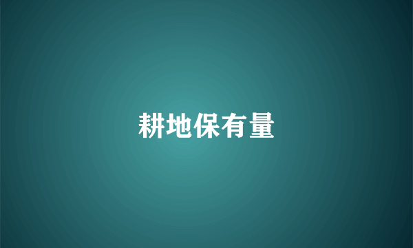 耕地保有量