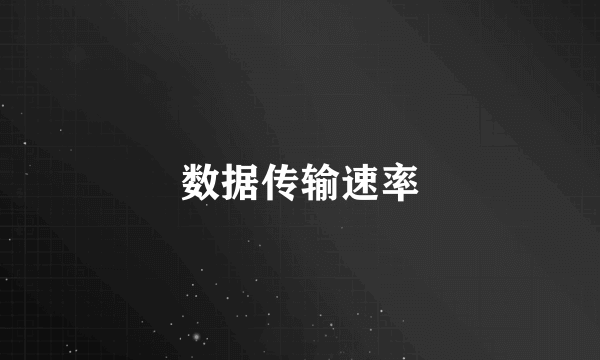 数据传输速率