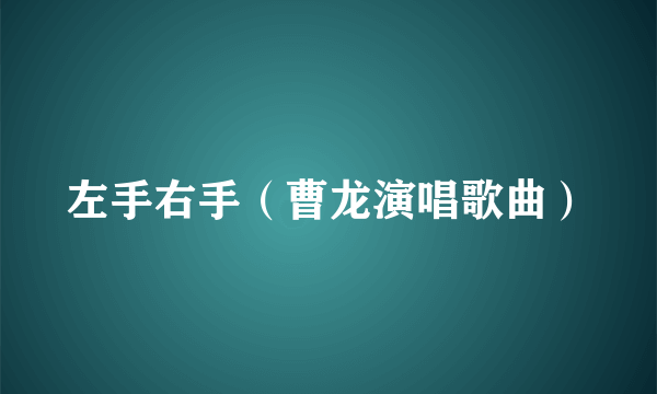 左手右手（曹龙演唱歌曲）
