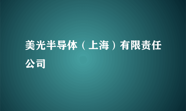 美光半导体（上海）有限责任公司