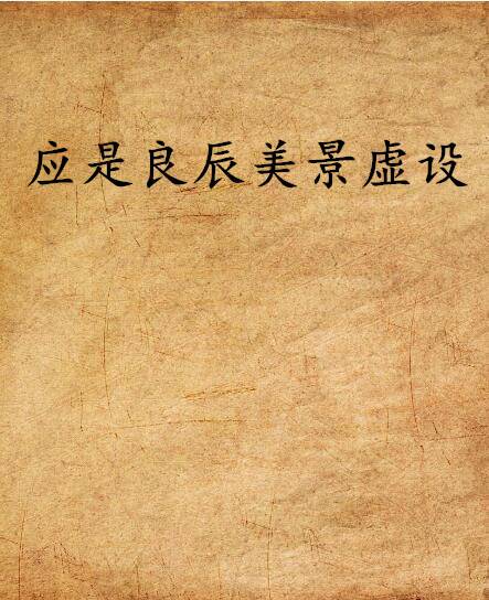 应是良辰美景虚设