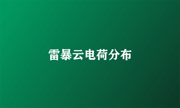 雷暴云电荷分布