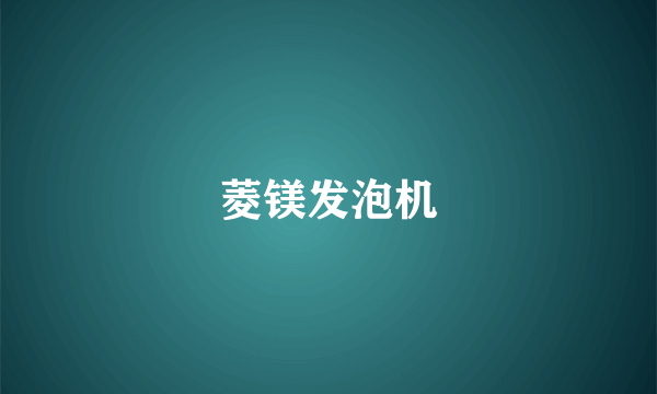 菱镁发泡机