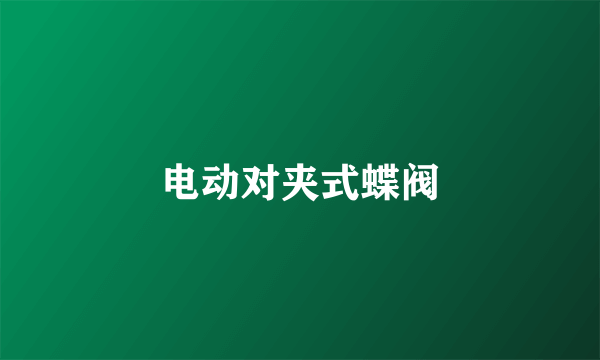 电动对夹式蝶阀