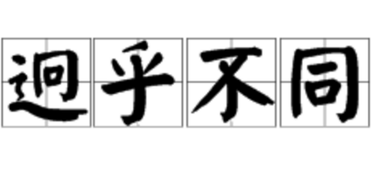 迥乎不同