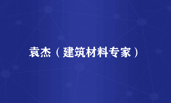 袁杰（建筑材料专家）