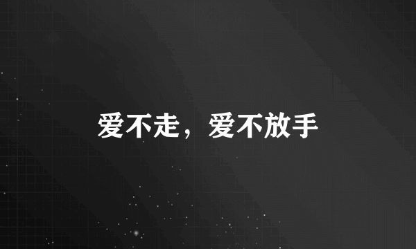 爱不走，爱不放手