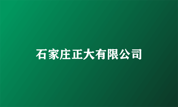 石家庄正大有限公司