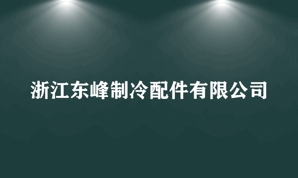 浙江东峰制冷配件有限公司