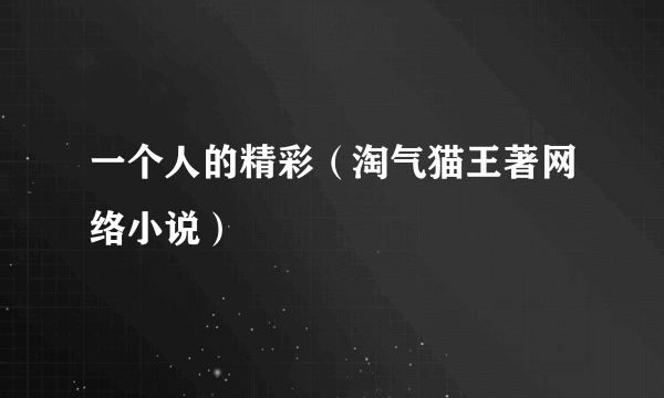 一个人的精彩（淘气猫王著网络小说）
