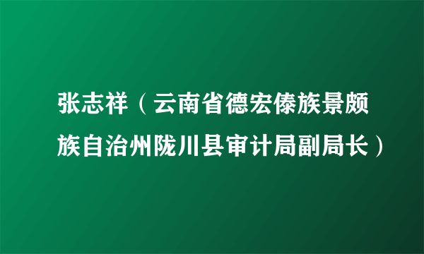 张志祥（云南省德宏傣族景颇族自治州陇川县审计局副局长）