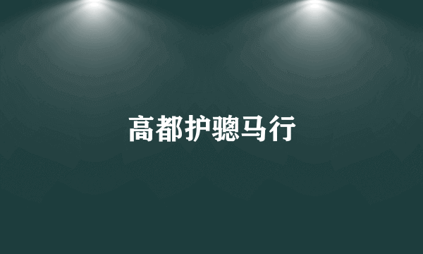 高都护骢马行