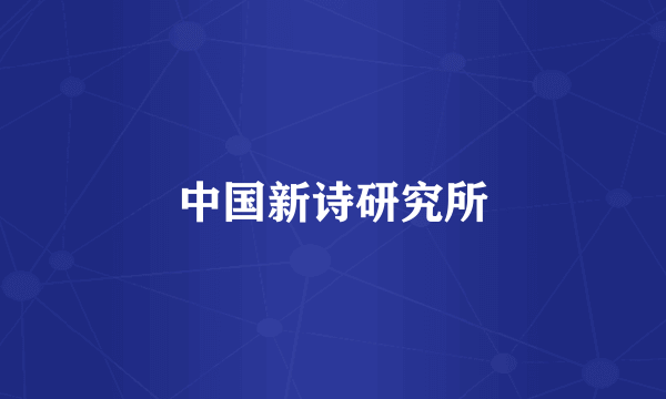 中国新诗研究所