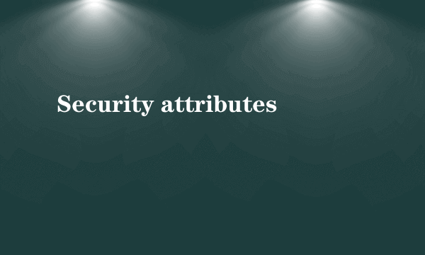 Security attributes