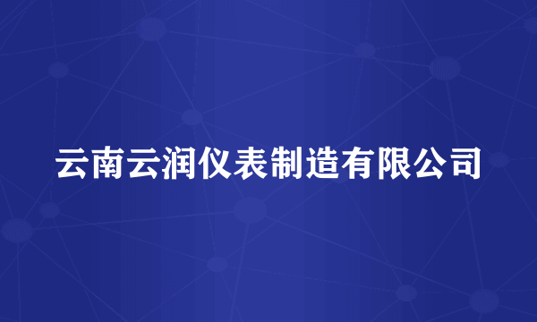 云南云润仪表制造有限公司