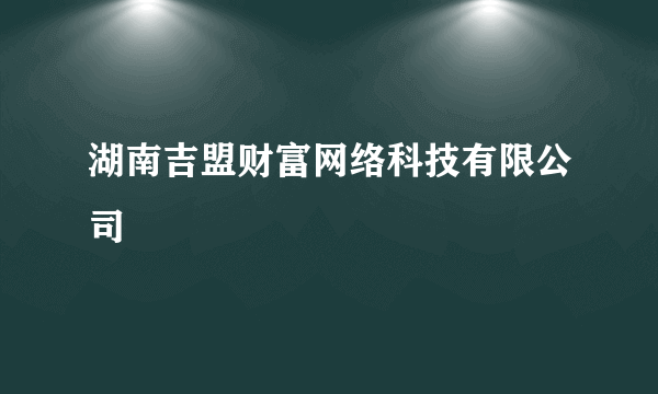 湖南吉盟财富网络科技有限公司