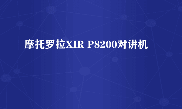 摩托罗拉XIR P8200对讲机