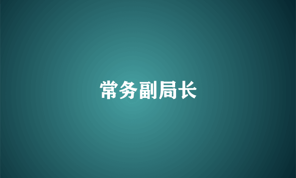 常务副局长