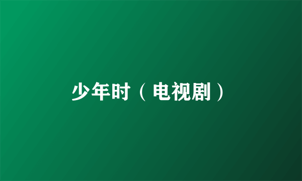 少年时（电视剧）