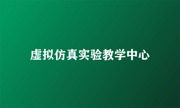 虚拟仿真实验教学中心
