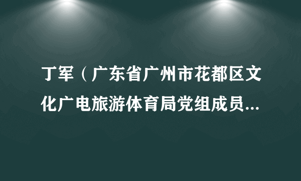 丁军（广东省广州市花都区文化广电旅游体育局党组成员、副局长）