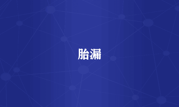 胎漏