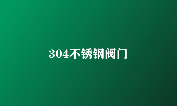 304不锈钢阀门