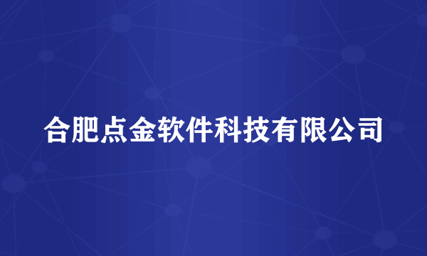 合肥点金软件科技有限公司