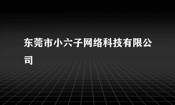 东莞市小六子网络科技有限公司